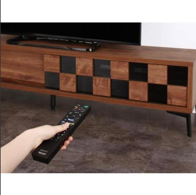 テレビ台175cm 75インチ対応 日本製 国産 簡易組立 格子柄 ウォルナットブラウン < インテリア/ライフ テレビ台175cm 75インチ対応 日本製 国産 簡易組立 格子柄 ウォルナットブラウン < インテリア/ライフの