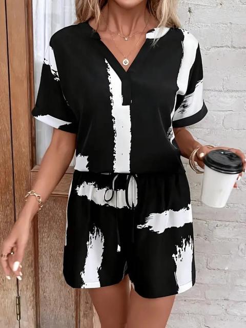 超お買い得1490円★女性用Vネックバットウィングスリーブトップとウエストレースショーツセット USAサイズM(日本サイズXL) < 女性ファッション  超お買い得1490円★女性用Vネックバットウィングスリーブトップとウエストレースショーツセット USAサイズM(日本サイズXL) < 女性ファッションの