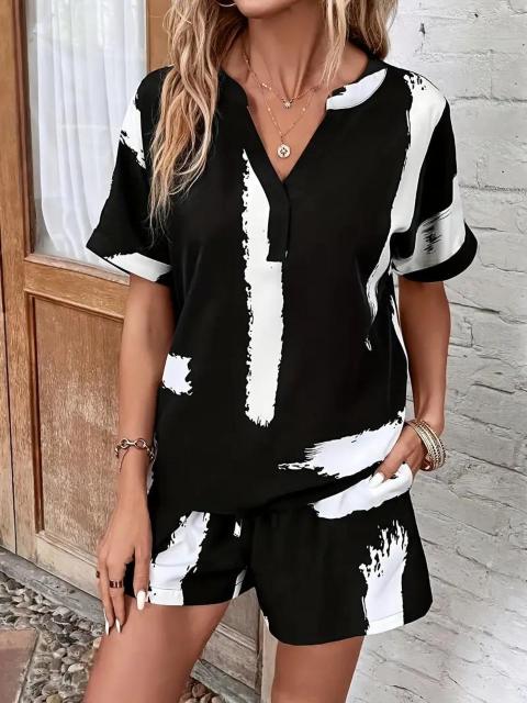 超お買い得1490円★女性用Vネックバットウィングスリーブトップとウエストレースショーツセット USAサイズM(日本サイズXL) < 女性ファッション  超お買い得1490円★女性用Vネックバットウィングスリーブトップとウエストレースショーツセット USAサイズM(日本サイズXL) < 女性ファッションの