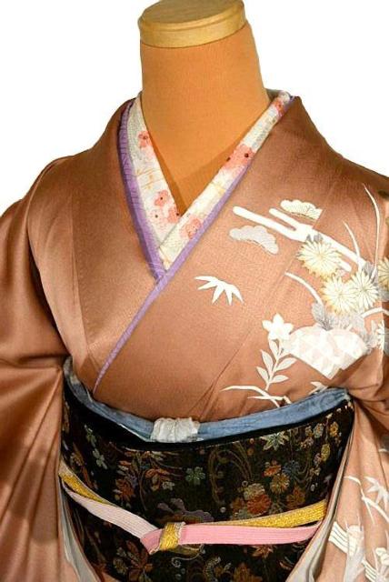 訪問着 中古 着物 送料無料 身丈160.5cm 裄丈66cm 最高級 新品同様 金彩 シシュウ 花柄 1つ紋 正絹 T3595 < 女性ファッション 訪問着 中古 着物 送料無料 身丈160.5cm 裄丈66cm 最高級 新品同様 金彩 シシュウ 花柄 1つ紋 正絹 T3595 < 女性ファッションの