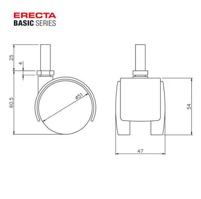 GN^[ ERECTA x[VbNV[Y LX^[ 50mm i2j  CeA/Ct 