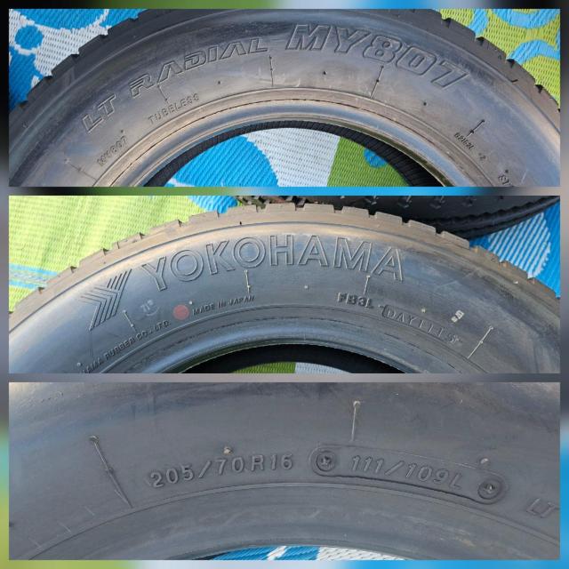 バリ溝!!未使用品 205/70R16 111/109L LT YOKOHAMA LT RADIAL MY807 夏タイヤ付き < 自動車/バイク バリ溝!!未使用品 205/70R16 111/109L LT YOKOHAMA LT RADIAL MY807 夏タイヤ付き < 自動車/バイク