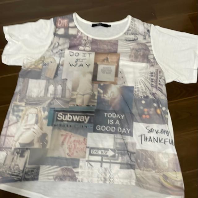 AZUL by moussyアズールバイマウジーフォトTシャツカットソー < ブランド  AZUL by moussyアズールバイマウジーフォトTシャツカットソー  < ブランドの