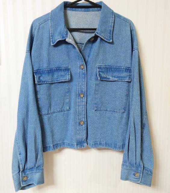 GU★デニム クロップド シャツ ジャケット < ブランド GU★デニム クロップド シャツ ジャケット < ブランドの