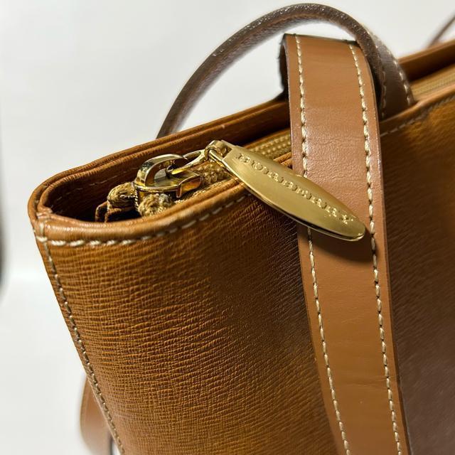 BURBERRY バーバリー レザー トートバッグ ショルダーバッグ レディース メンズ ブラウン < ブランド BURBERRY バーバリー レザー トートバッグ ショルダーバッグ レディース メンズ ブラウン < ブランドの