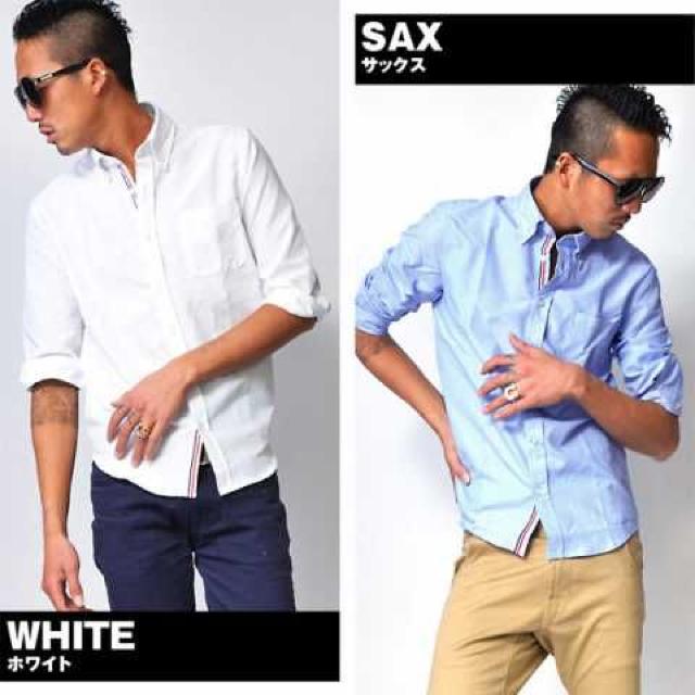 【RUBIK/ルービック】エヴァーグリーンが展開するブランド♪カジュアル オックスフォードトリコロール七分袖シャツ < 男性ファッション 【RUBIK/ルービック】エヴァーグリーンが展開するブランド♪カジュアル オックスフォードトリコロール七分袖シャツ < 男性ファッションの