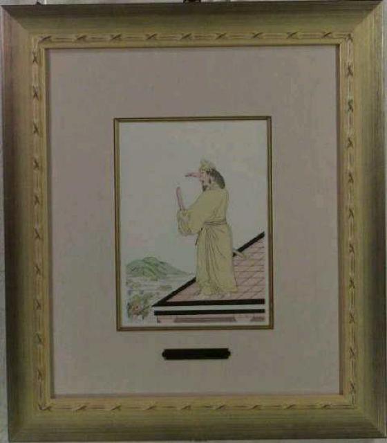 絵画 ポショワール 藤田嗣治 仁徳天皇・日本昔噺より《2》巨匠 真作保証 < ホビー 絵画 ポショワール 藤田嗣治 仁徳天皇・日本昔噺より《2》巨匠 真作保証 < ホビーの