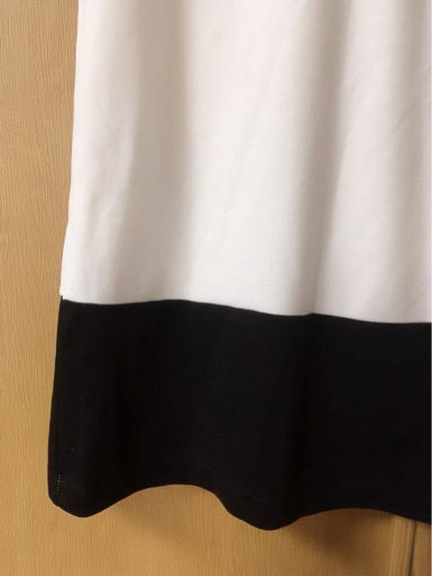 【期間限定SALE】L.A.●バイカラーワンピース●ブラック黒×ホワイト白 < 女性ファッション  【期間限定SALE】L.A.●バイカラーワンピース●ブラック黒×ホワイト白 < 女性ファッションの