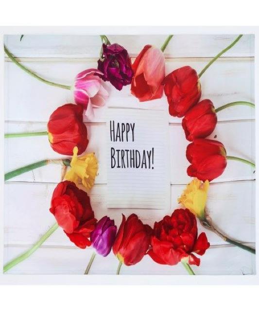 インスタ映えするフラットカーテン!幅143×長さ135センチチ!HappyBirthday 花リング < インテリア/ライフ  インスタ映えするフラットカーテン!幅143×長さ135センチチ!HappyBirthday 花リング  < インテリア/ライフの