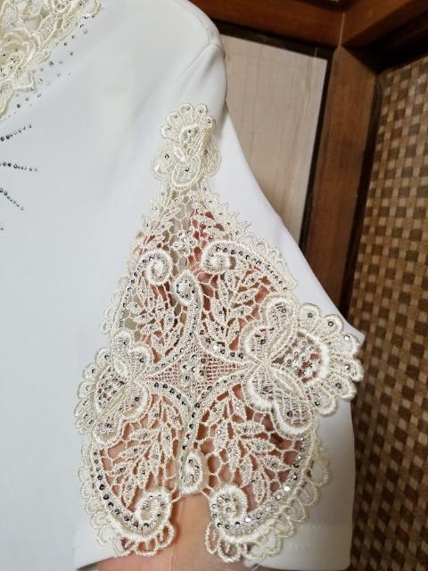 超美品☆美麗レース飾りカットソー《社交ダンス衣装》サイズfree < 女性ファッション  超美品☆美麗レース飾りカットソー《社交ダンス衣装》サイズfree < 女性ファッションの