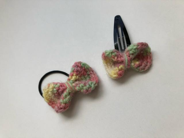 ハンドメイド ヘアゴム リボン パッチンピン 子様用 ウール < 女性ファッション  ハンドメイド ヘアゴム リボン パッチンピン 子様用 ウール < 女性ファッションの