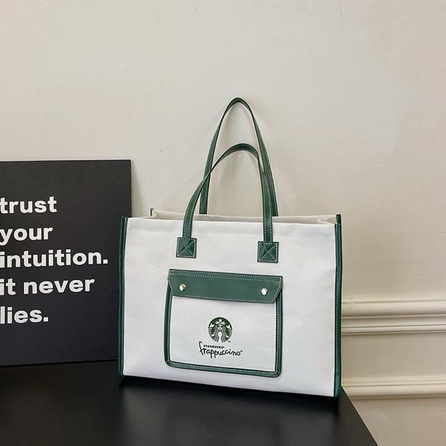 スターバックス トートバッグ  スタバ  海外限定 ホワイト < 女性ファッション  スターバックス トートバッグ  スタバ  海外限定 ホワイト < 女性ファッションの