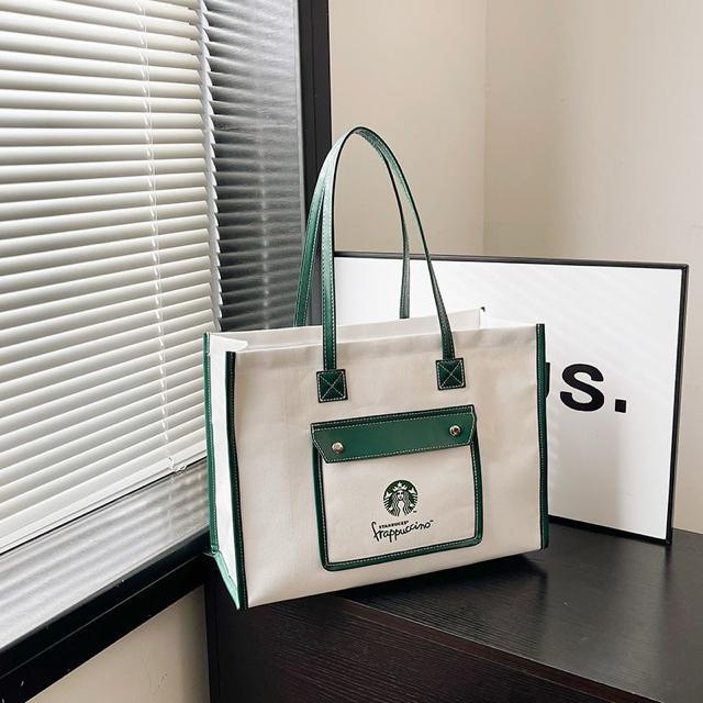 スターバックス トートバッグ  スタバ  海外限定 ホワイト < 女性ファッション  スターバックス トートバッグ  スタバ  海外限定 ホワイト < 女性ファッションの