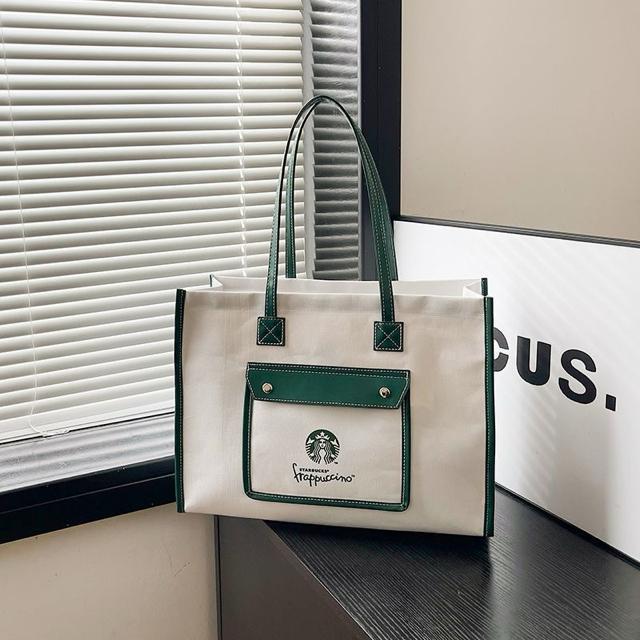 スターバックス トートバッグ  スタバ  海外限定 ホワイト < 女性ファッション  スターバックス トートバッグ  スタバ  海外限定 ホワイト < 女性ファッションの