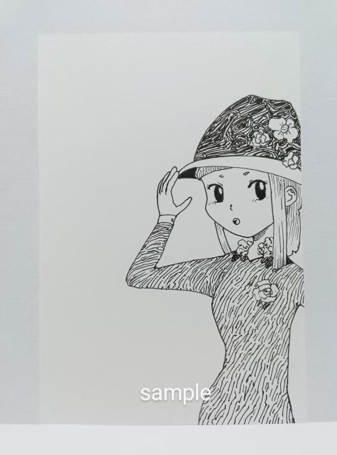 オリジナルイラスト 手描きイラスト ハンドメイド 女の子 絵 モノクロ アート 原画 自作 アナログ インテリア art < アニメ/コミック/キャラクター  オリジナルイラスト 手描きイラスト ハンドメイド 女の子 絵 モノクロ アート 原画 自作 アナログ インテリア art  < アニメ/コミック/キャラクターの