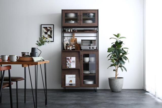 【送料無料】Walter ガラス扉キッチン収納 食器 レンジ 調理家電 フラップ扉 < インテリア/ライフ 【送料無料】Walter ガラス扉キッチン収納 食器 レンジ 調理家電 フラップ扉 < インテリア/ライフの