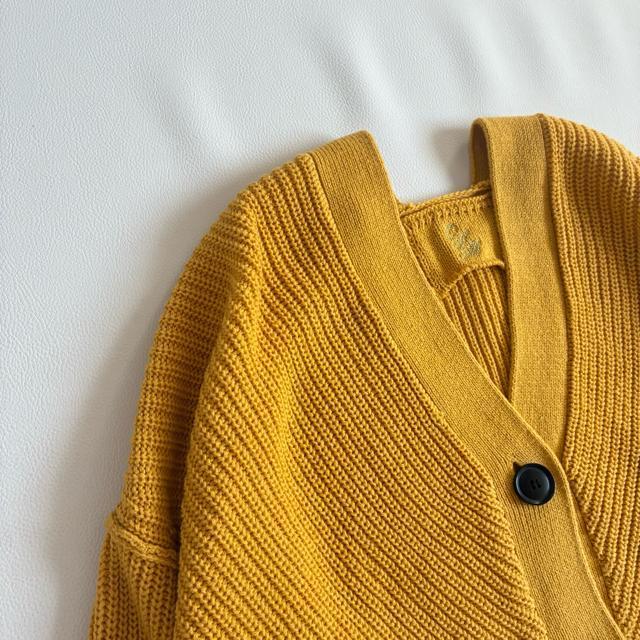 ◆美品◆オズモーシス◆ざっくりローゲージニットカーディガン◆マスタードイエロー < 女性ファッション  ◆美品◆オズモーシス◆ざっくりローゲージニットカーディガン◆マスタードイエロー < 女性ファッションの