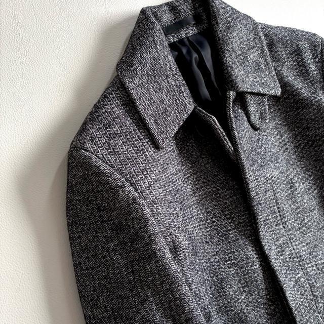 ◆未使用級◆セオリー◆メンズ◆ロングステンカラーウールコート◆ヘリンボーン◆XS < ブランド ◆未使用級◆セオリー◆メンズ◆ロングステンカラーウールコート◆ヘリンボーン◆XS < ブランドの