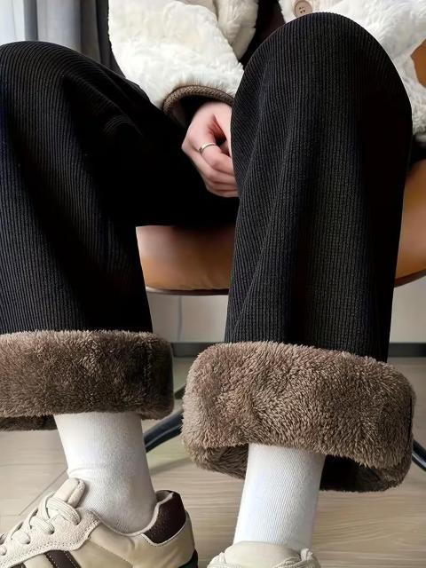 超お買い得2390円★レディース 秋冬 ふわふわ 厚手 暖か パンツ ドローストリングウエスト 日本サイズM黒 < 女性ファッション 超お買い得2390円★レディース 秋冬 ふわふわ 厚手 暖か パンツ ドローストリングウエスト 日本サイズM黒 < 女性ファッションの