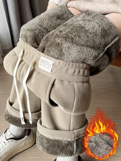 超お買い得2390円★レディース 秋冬 ふわふわ 厚手 暖か パンツ ドローストリングウエスト 日本サイズM黒 < 女性ファッション 超お買い得2390円★レディース 秋冬 ふわふわ 厚手 暖か パンツ ドローストリングウエスト 日本サイズM黒 < 女性ファッションの