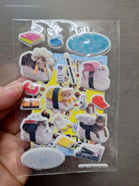Tange & Nakimushi Peanuts 猫寿司フレークシール 立体シール デコレーション 文房具 < インテリア/ライフ Tange & Nakimushi Peanuts 猫寿司フレークシール 立体シール デコレーション 文房具 < インテリア/ライフの