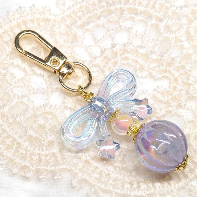 ハンドメイド☆キーホルダー☆クリアブルー < 女性ファッション ハンドメイド☆キーホルダー☆クリアブルー < 女性ファッションの