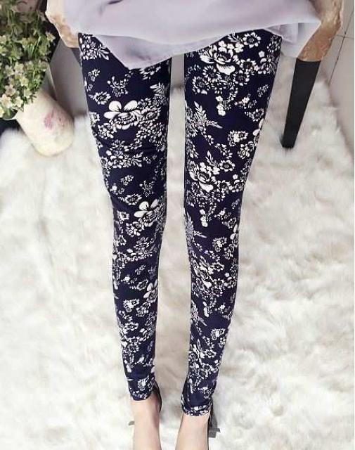 送料無料 レディース 版画 花柄 プリント レギンスパンツ レギパン < 女性ファッション  送料無料 レディース 版画 花柄 プリント レギンスパンツ レギパン < 女性ファッションの