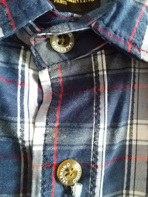 Mサイズ!高貴紳士的!ブランド品!CLAUDIO VALENTINO!爽やかな着心地!サッカー素材!半袖シャツ!新品!No.2 < 男性ファッション  Mサイズ!高貴紳士的!ブランド品!CLAUDIO VALENTINO!爽やかな着心地!サッカー素材!半袖シャツ!新品!No.2 < 男性ファッションの