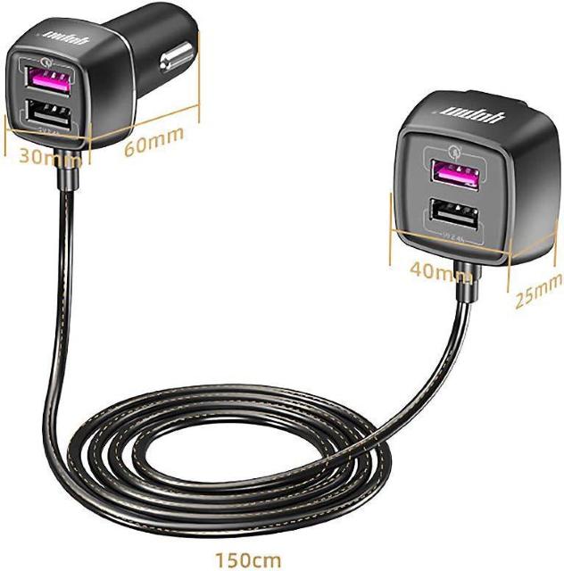 USBカーチャージャー シガーソケット 車載充電器 運転席&後部座席 4USBポート 5V 2.4A+QC3.0 急速充電対応 < 自動車/バイク USBカーチャージャー シガーソケット 車載充電器 運転席&後部座席 4USBポート 5V 2.4A+QC3.0 急速充電対応 < 自動車/バイク