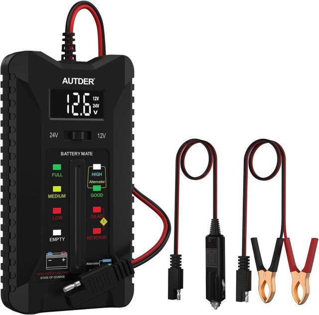 12V/24V デジタルカーバッテリーテスター バッテリーコンディションテスター & オルタネーター充電システムアナライザー < 自動車/バイク 12V/24V デジタルカーバッテリーテスター バッテリーコンディションテスター & オルタネーター充電システムアナライザー < 自動車/バイク