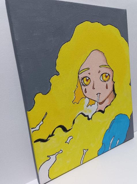 オリジナルイラスト 手描きイラスト 絵 自作 アート アクリル 原画 ハンドメイド アナログ インテリア タバコ 女性 paint < アニメ/コミック/キャラクター  オリジナルイラスト 手描きイラスト 絵 自作 アート アクリル 原画 ハンドメイド アナログ インテリア タバコ 女性 paint < アニメ/コミック/キャラクターの