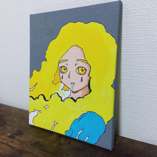オリジナルイラスト 手描きイラスト 絵 自作 アート アクリル 原画 ハンドメイド アナログ インテリア タバコ 女性 paint < アニメ/コミック/キャラクター  オリジナルイラスト 手描きイラスト 絵 自作 アート アクリル 原画 ハンドメイド アナログ インテリア タバコ 女性 paint < アニメ/コミック/キャラクターの