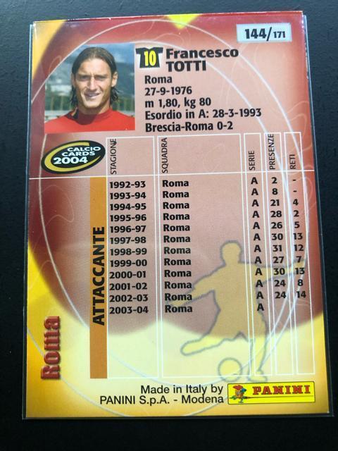 2004calcio PANINI/NO-144・ロ−マ・Francesco・TOTTI < トレーディングカード  2004calcio PANINI/NO-144・ロ−マ・Francesco・TOTTI < トレーディングカードの