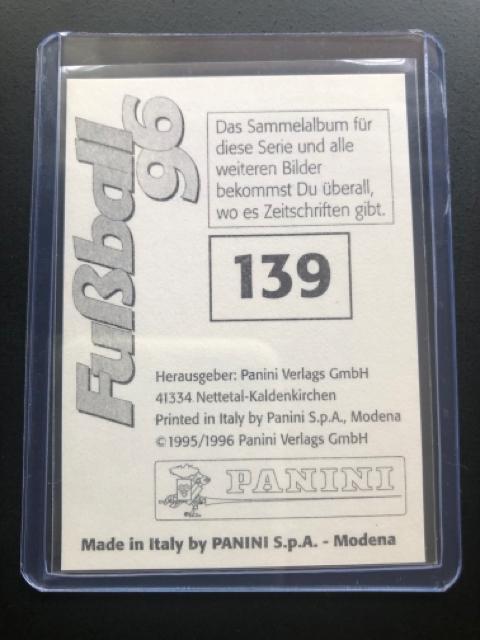 1995・96 PANINIステッカーカ−ド/NO-139・バイエルンミュンヘン・オリバー・カ−ン < トレーディングカード 1995・96 PANINIステッカーカ−ド/NO-139・バイエルンミュンヘン・オリバー・カ−ン < トレーディングカードの