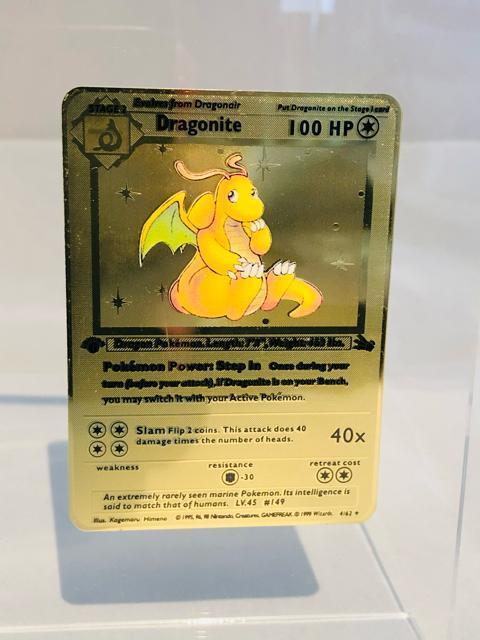 【超限定・1枚のみ】カイリュー ポケモン ゴールドメタルカード 高級感重厚 コレクション向け ポケカ オリカ GXマーカーなどにも < トレーディングカード  【超限定・1枚のみ】カイリュー ポケモン ゴールドメタルカード 高級感重厚 コレクション向け ポケカ オリカ GXマーカーなどにも  < トレーディングカードの