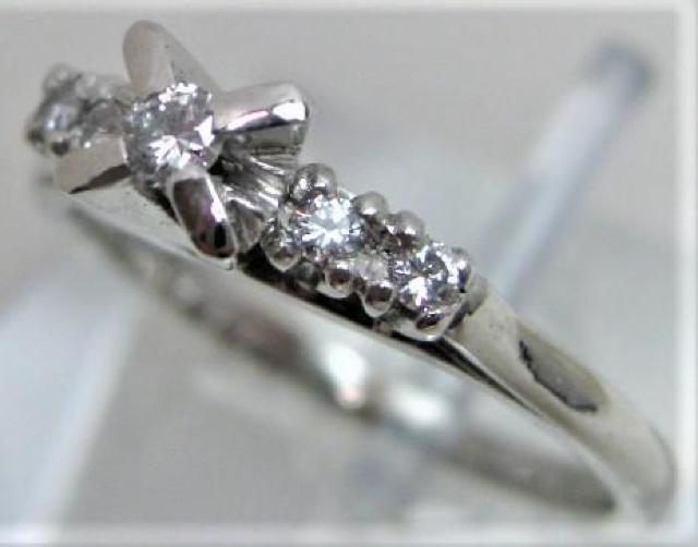 Pt900プラチナ リング指輪ダイヤ立爪 ファッション0.06ct 0.08ct < 女性アクセサリー/時計  Pt900プラチナ リング指輪ダイヤ立爪 ファッション0.06ct 0.08ct  < 女性アクセサリー/時計の