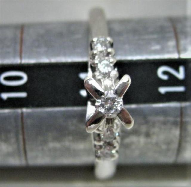 Pt900プラチナ リング指輪ダイヤ立爪 ファッション0.06ct 0.08ct < 女性アクセサリー/時計  Pt900プラチナ リング指輪ダイヤ立爪 ファッション0.06ct 0.08ct < 女性アクセサリー/時計の
