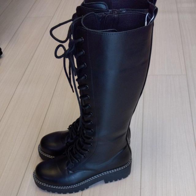 ☆レースアップ☆ロングブーツ☆black☆ < 女性ファッション  ☆レースアップ☆ロングブーツ☆black☆ < 女性ファッションの