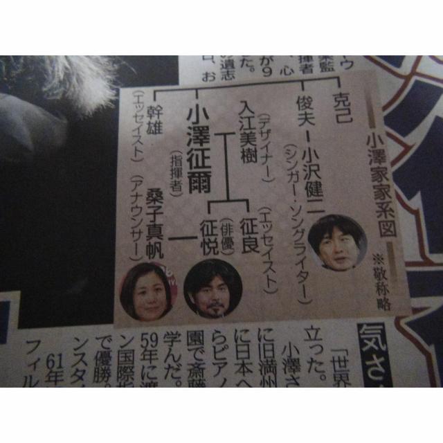 小澤征爾 おざわ・せいじ回想し追悼の新聞2024年2月10日!。 < ホビー  小澤征爾 おざわ・せいじ回想し追悼の新聞2024年2月10日!。 < ホビーの