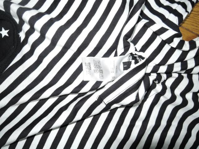 uniform experiment ユニフォームエクスペリメント リバーシブル Tシャツ 1 黒白 ☆星柄ドット ボーダー < ブランド uniform experiment ユニフォームエクスペリメント リバーシブル Tシャツ 1 黒白 ☆星柄ドット ボーダー < ブランドの