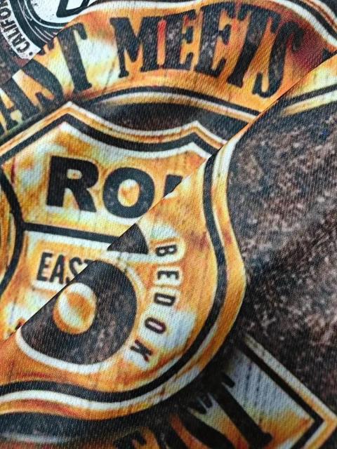 爆ヤス価格890円★メンズ ルート66 3Dプリント 半袖Tシャツ - ヴィンテージバイク&星柄 USAサイズS(日本サイズL) < 男性ファッション 爆ヤス価格890円★メンズ ルート66 3Dプリント 半袖Tシャツ - ヴィンテージバイク&星柄 USAサイズS(日本サイズL) < 男性ファッションの