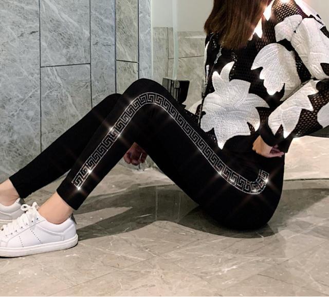 スキニー  レギンス  スパッツ サイドキラキララインストーン 大きいサイズ < 女性ファッション  スキニー  レギンス  スパッツ サイドキラキララインストーン 大きいサイズ  < 女性ファッションの