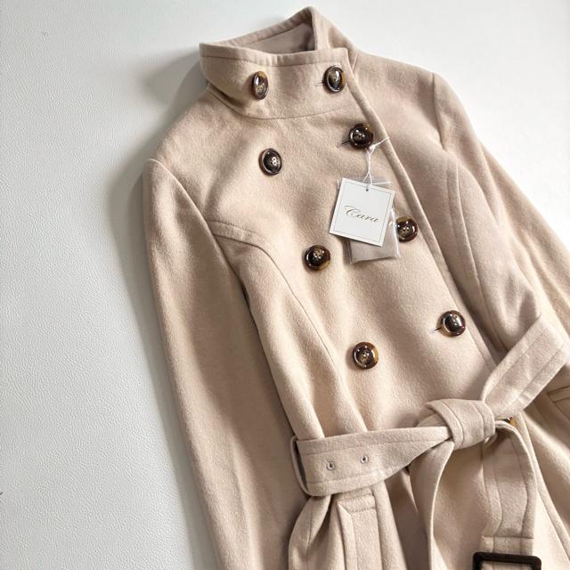 ◆新品◆カシミヤ100%スタンドカラーコート◆ライトベージュ◆L◆ロング◆総裏地 < 女性ファッション ◆新品◆カシミヤ100%スタンドカラーコート◆ライトベージュ◆L◆ロング◆総裏地 < 女性ファッションの