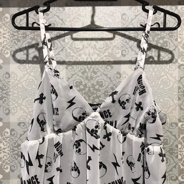 【送料込】ghost of harlem スカル 十字架 総柄 ロングワンピ Y2K 00s 平成ギャル PUNK ROCK < ブランド 【送料込】ghost of harlem スカル 十字架 総柄 ロングワンピ Y2K 00s 平成ギャル PUNK ROCK < ブランドの