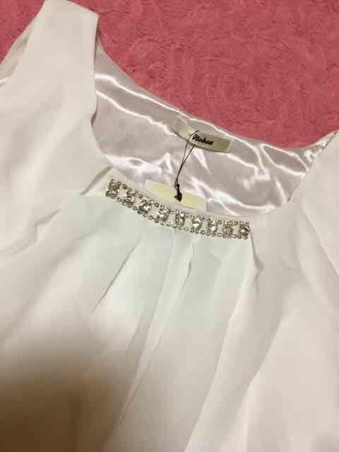 シェイクシェイク*フリルシフォンタンクトップス*ビジュータグ付 < ブランド  シェイクシェイク*フリルシフォンタンクトップス*ビジュータグ付 < ブランドの