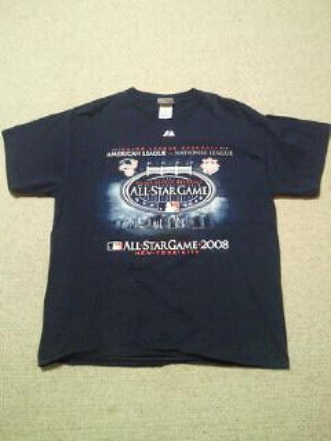アメリカ 野球 大リーグ メジャーリーグ オールスター 記念 Tシャツ Lサイズ ネイビー 2008 < レジャー/スポーツ  アメリカ 野球 大リーグ メジャーリーグ オールスター 記念 Tシャツ Lサイズ ネイビー 2008 < レジャー/スポーツの