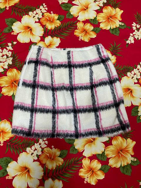 rienda☆ホワイト☆ピンクブラックチェック可愛いミニスカパンツ < ブランド  rienda☆ホワイト☆ピンクブラックチェック可愛いミニスカパンツ < ブランドの