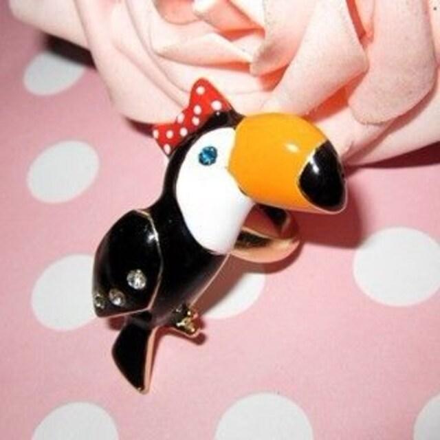 新品 アンティーク調可愛いオウム鸚鵡リング指輪16号 < 女性アクセサリー/時計 新品 アンティーク調可愛いオウム鸚鵡リング指輪16号 < 女性アクセサリー/時計の