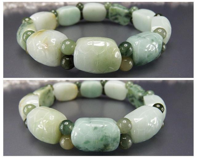 一点物古玉スタイル本翡翠亀紋バングルブレスレット天然石ひすい < 男性アクセサリー/時計  一点物古玉スタイル本翡翠亀紋バングルブレスレット天然石ひすい < 男性アクセサリー/時計の