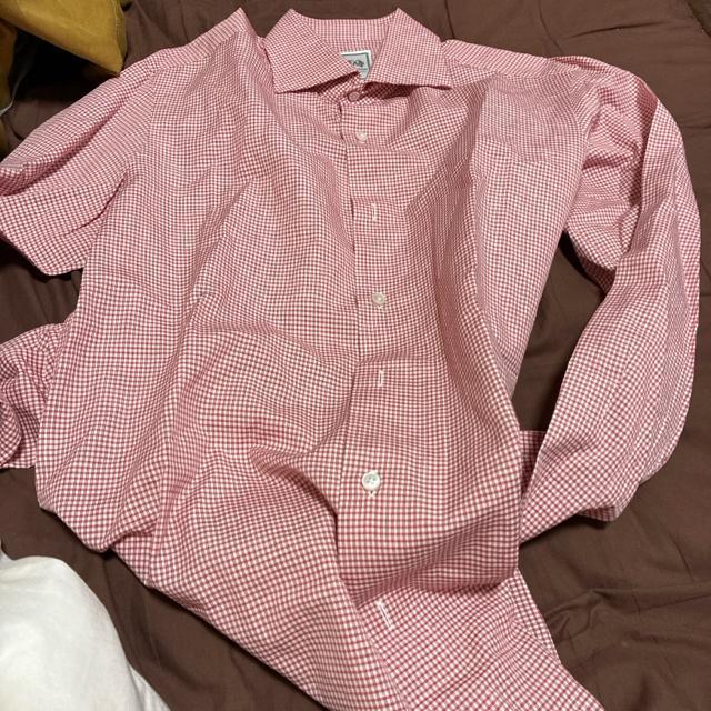 SOVEREIGN チェック柄 ドレスシャツ ハンドメイド Lサイズ 秋、春用 < CD/DVD/ビデオ SOVEREIGN チェック柄 ドレスシャツ ハンドメイド Lサイズ 秋、春用 < CD/DVD/ビデオの